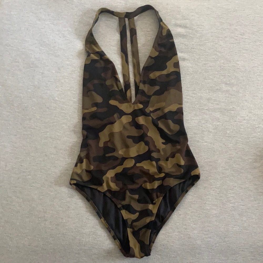 VOLCOM Can’t Sea Me Camo One Piece Swimsuit